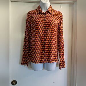 Fred hayman / Nicole Miller vintage collaboration silk button down blouse